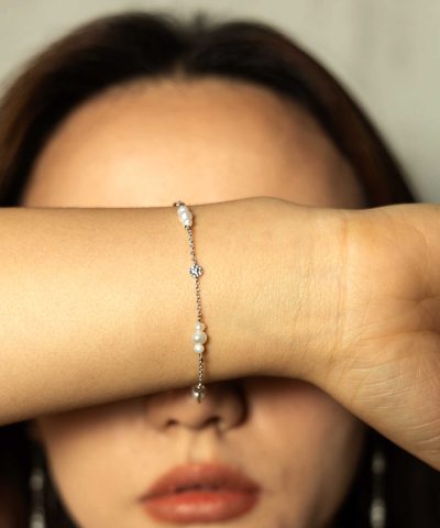 Alternative view of Fairy armbånd i sølv med perler