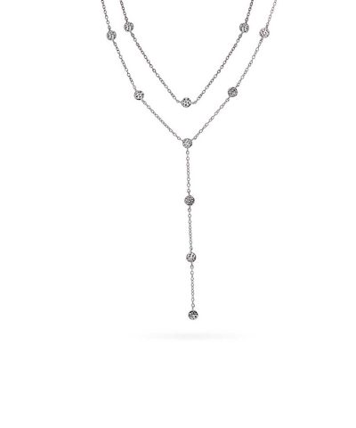 Heat double chain smykke i sølv