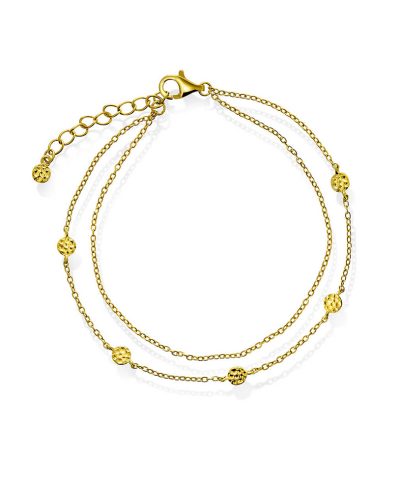 Heat double chain armbånd i sølv