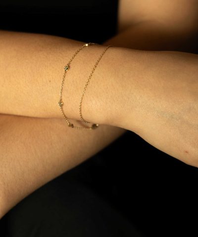 Alternative view of Heat double chain armbånd i sølv