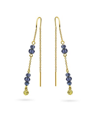 Fairy øredobber i sølv, dyp blå