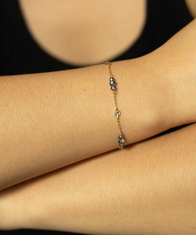 Alternative view of Fairy armbånd i sølv, dyp blå