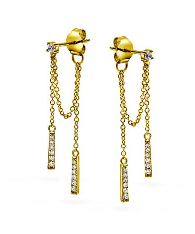 Shimmer øredobber i sølv med zirkonia