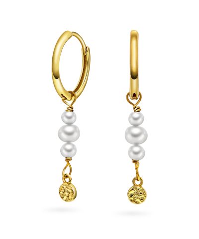 Fairy øreringer i sølv med perler