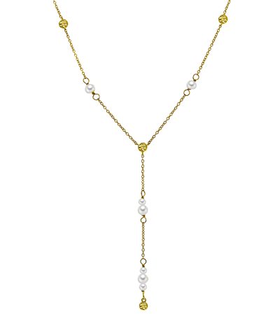 Fairy y-smykke i sølv med perler