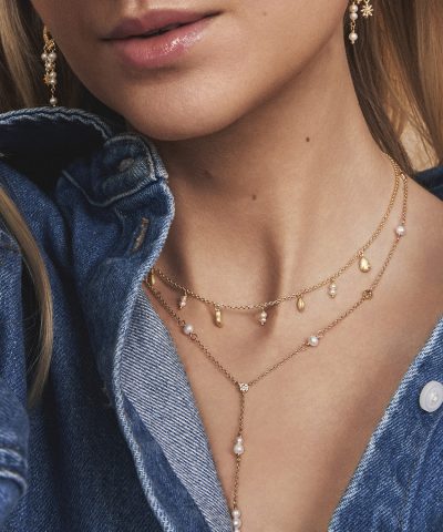 Alternative view of Fairy y-smykke i sølv med perler