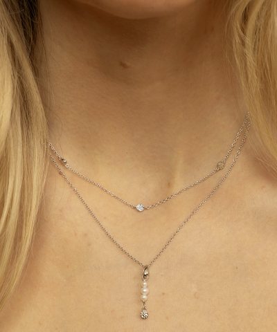 Alternative view of Fairy smykke i sølv med perler