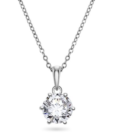 Chloe smykke i sølv, blank zirkonia