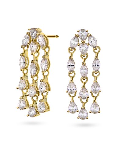 Louisa øredobber i sølv med zirkonia