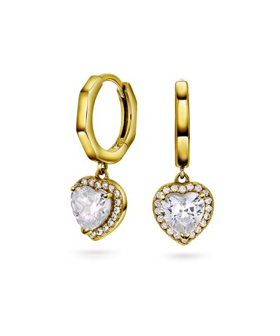 Nea øreringer sølv med blank zirkonia