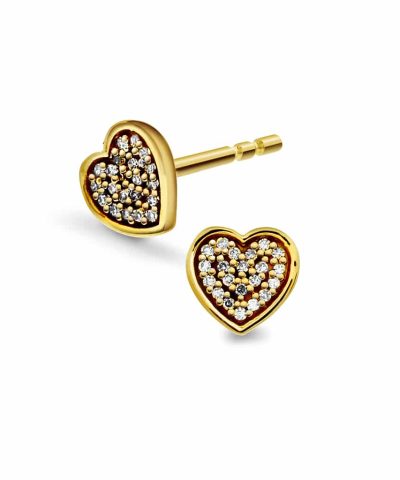 Hjerteøredobber, Diamant 0.05ct (WSI)