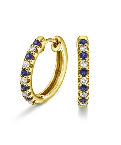 Øreringer i gull med diamant 0,17 ct WSI