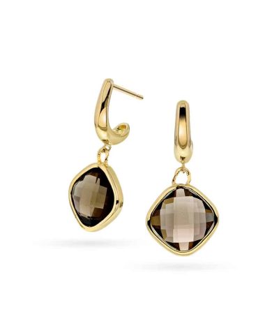 Christophersen Gult Gull øreheng røkkvarts fac '8x8'