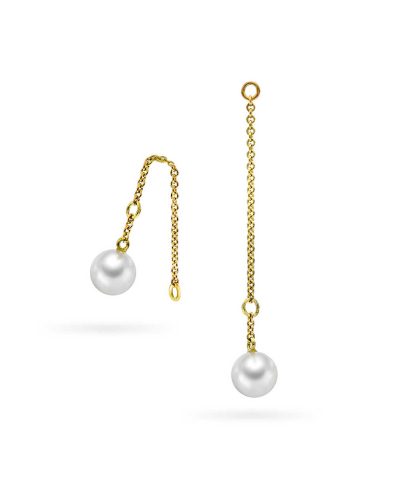 Heng til øredobber i gull, med perle