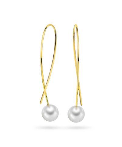 Øredobber i gull med perle