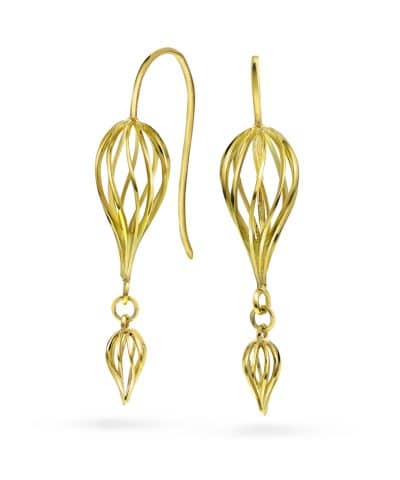 Øredobber i gult gull