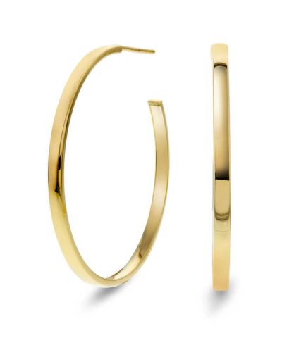 Pan Jewelry, Øreringer i 585 gult gull som er 25 mm i diameter Klassiske enkle øreringer med stikk. Finnes i flere størrelser.