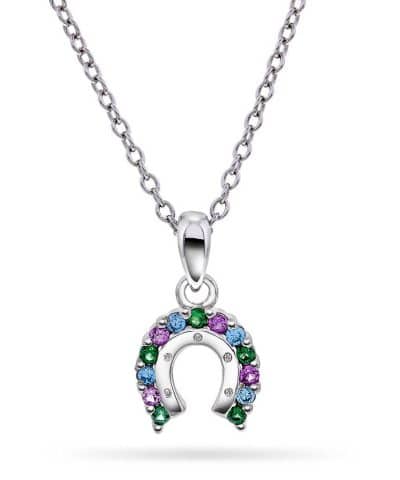 Smykke i sølv med Zirkonia - Hestesko