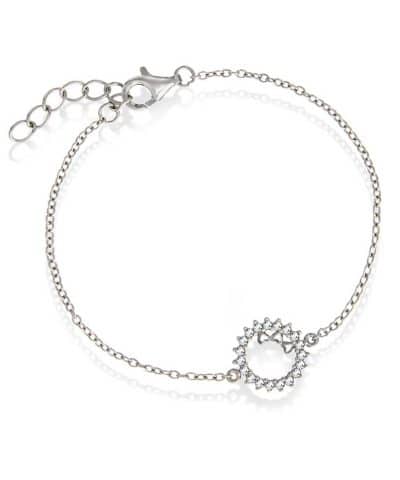 Armbånd i sølv med zirkonia