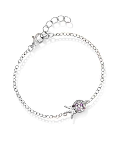 Armbånd i sølv med zirkonia og krone