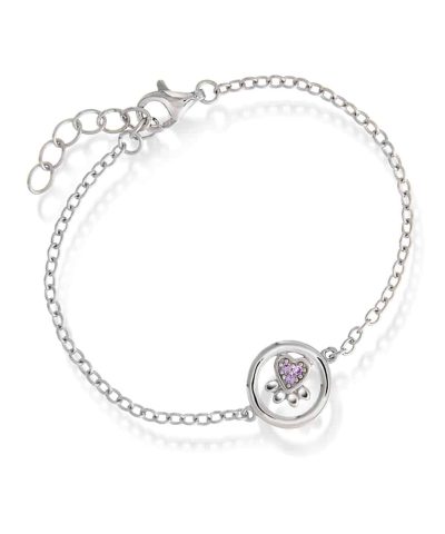 Armbånd i sølv med zirkonia og pote