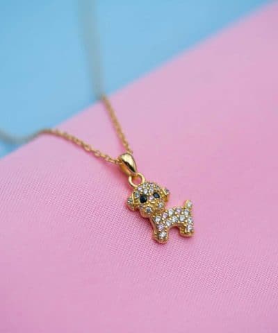 Alternative view of Smykke i sølv med zirkonia og hund