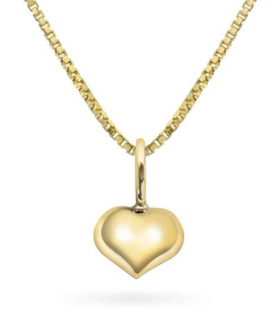 Smykke i gull hjerte