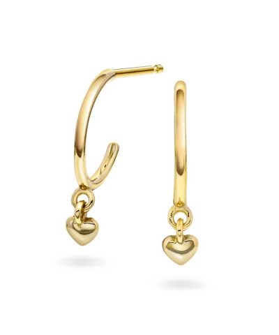 Øredobber i sølv hjerte