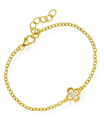 Armbånd i sølv med hvit zirkonia