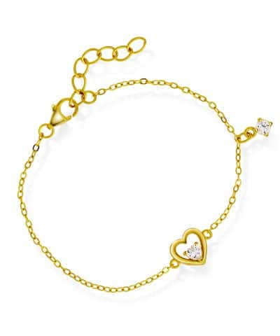 Armbånd i sølv med hvit zirkonia