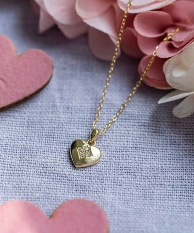 Alternative view of Smykke i sølv med zirkonia hjerte