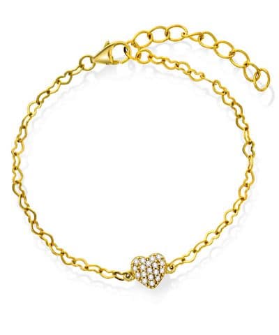 Armbånd til barn i sølv med zirkonia