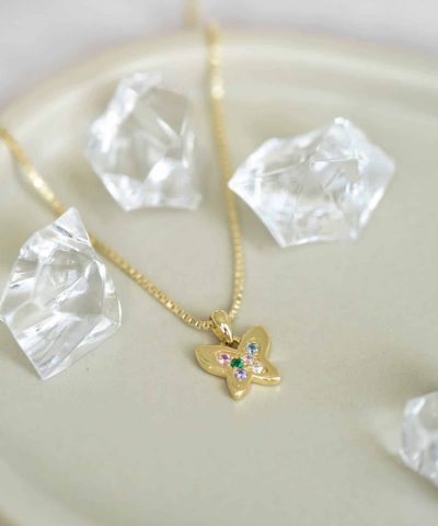 Alternative view of Smykke i sølv med zirkonia sommerfugl