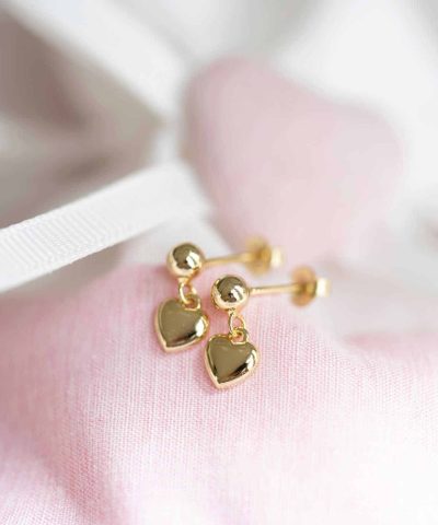 Alternative view of Øredobber i sølv hjerte