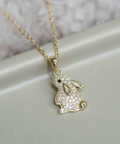 Alternative view of Smykke i sølv med zirkonia kanin