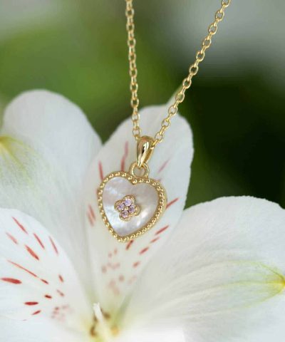 Alternative view of Smykke i sølv med perlemor og zirkonia