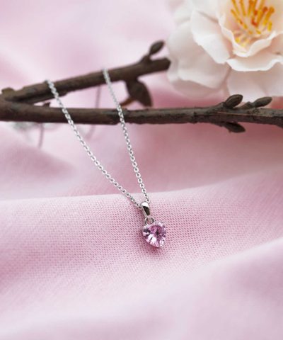 Alternative view of Smykke i sølv med zirkonia hjerte