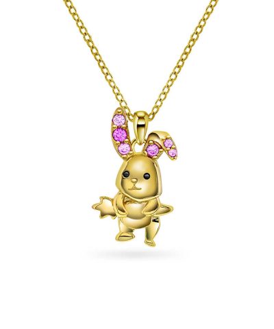 Smykke i sølv med zirkonia kanin