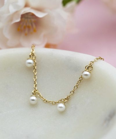 Alternative view of Armbånd i sølv med perle