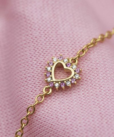 Alternative view of Armbånd i sølv med zirkonia hjerte