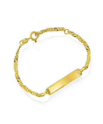 Armbånd i gull med plate 2,32 mm