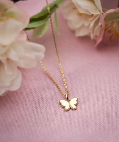 Alternative view of Smykke i gull sommerfugl