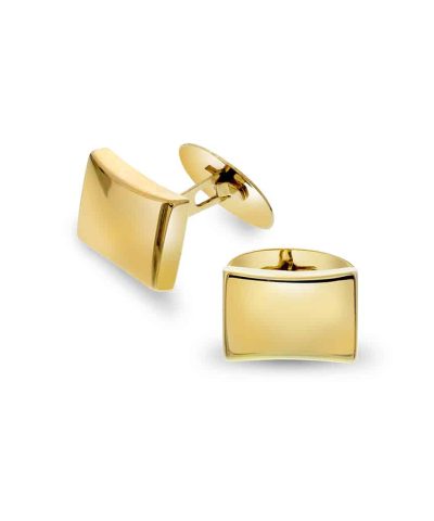 Christophersen Gult Gull Mansjettknapperkonkav 12x17 bla