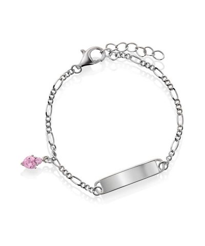 Armbånd i sølv med zirkonia hjerte