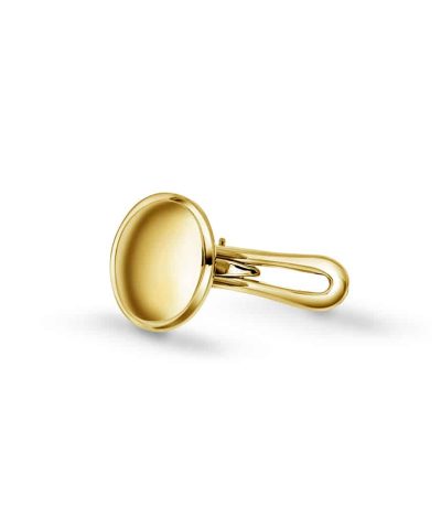 Christophersen Gult Gull smok plate oval 9.5x12 glat