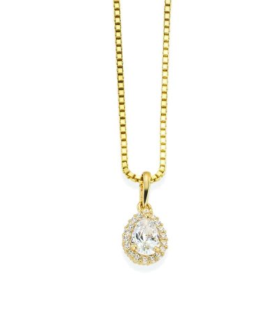 Gulldia 1370 Line anheng i gull med zirkonia