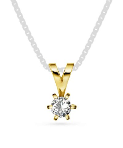 Superstar anheng i gull, DIamant 0.25ct (TWSI)