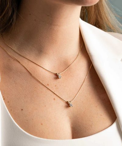 Alternative view of Superstar anheng i gult gull med diamant 0,26 ct TWSI