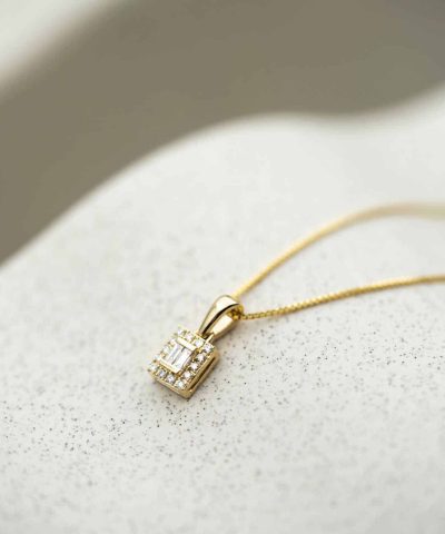 Alternative view of Anheng i gull, Diamant baguette 0.15ct (WSI)