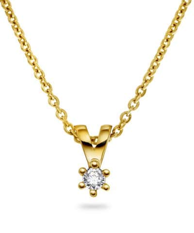 Smykkeri gull med diamant 0.03ct WP